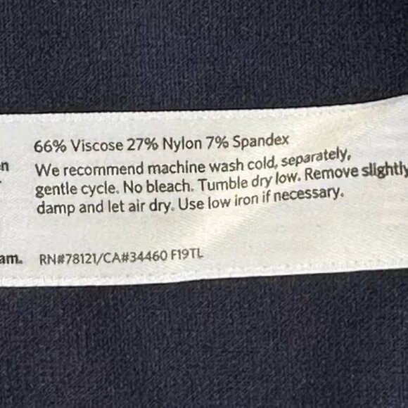 NWT EILEEN FISHER Midnight Navy Light-Weight Washable Stretch Crepe Tunic XS 2 4 - Picture 5 of 6